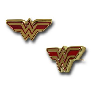 Adult Wonder Woman Symbol Stud Earrings - 1 of 2