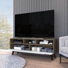 Chic Crate - Hamburg 52" Mid-Century Media Board w/ 3-Tier Shelving & Lift-Up Storage - Engineered Wood TV Stand w/ Tapered Legs for Living Room/Study - 3 of 4