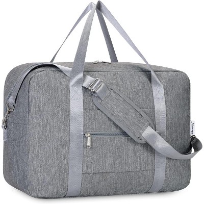 For Spirit Airlines Personal Item Bag 18x8x14 Foldable Travel Duffel Bag Underseat Carry on Luggage for Women and Men 30L (Grey)