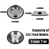 2 Pcs Non-Slip Stainless Steel Small Cat Food Bowls - Unbreakable, 7 Oz, Removable Rubber Base, Easy to Clean, Lovely Color - 2 of 4