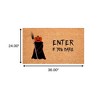 HomeRoots 24" X 36" Natural And Brown Halloween Halloween Outdoor Coir Door Mat - 3 of 3
