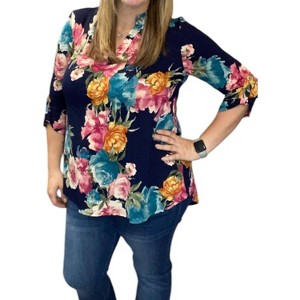 Women's Floral Gabby Tunic Top - honeyme - 1 of 3