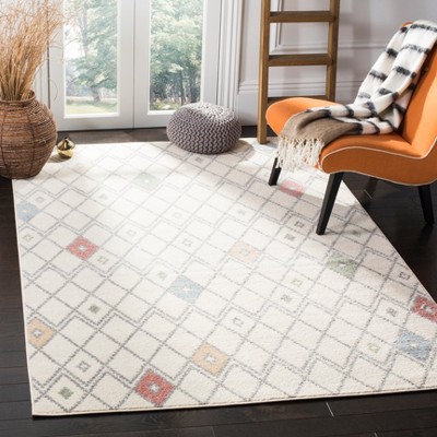 Ivory Multi 8' x 10' Synthetic Reversible Area Rug
