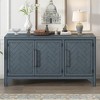 Lyngins Sideboard Buffet Cabinets with 3 Doors,Metal Handles,Wood Legs,Adjustable Shelves,Coffee Bar Cabinets,Credenzas for Kitchen,Entryway - 2 of 4