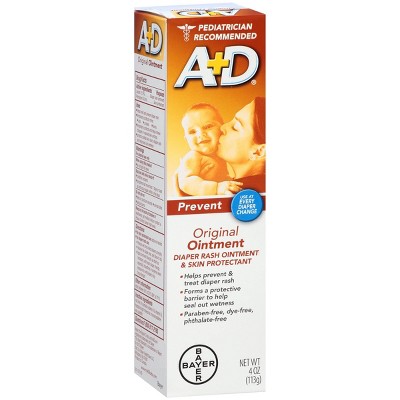 A + D Baby Diaper Rash Ointment, Baby Protectant with Vitamins A and D - 4oz
