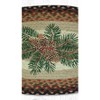 Earth Rugs Pinecone Red Berry Oval Placemat 13"x19" – Rustic Farmhouse Table Decor - 3 of 3