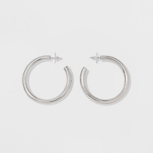 Thick Hoop Earrings - A New Day Silver, Women