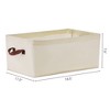 REGALWOVEN Collapsible Canvas Storage Bin with Handles for Shelves Closet 2 Pcs - image 4 of 4