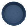 The HC Companies Classic Plastic 16" Round Plant Flower Pot Planter Deep Saucer Drip Tray for Indoor or Outdoor Settings, Fits 17" Pots, Slate Blue - 2 of 2