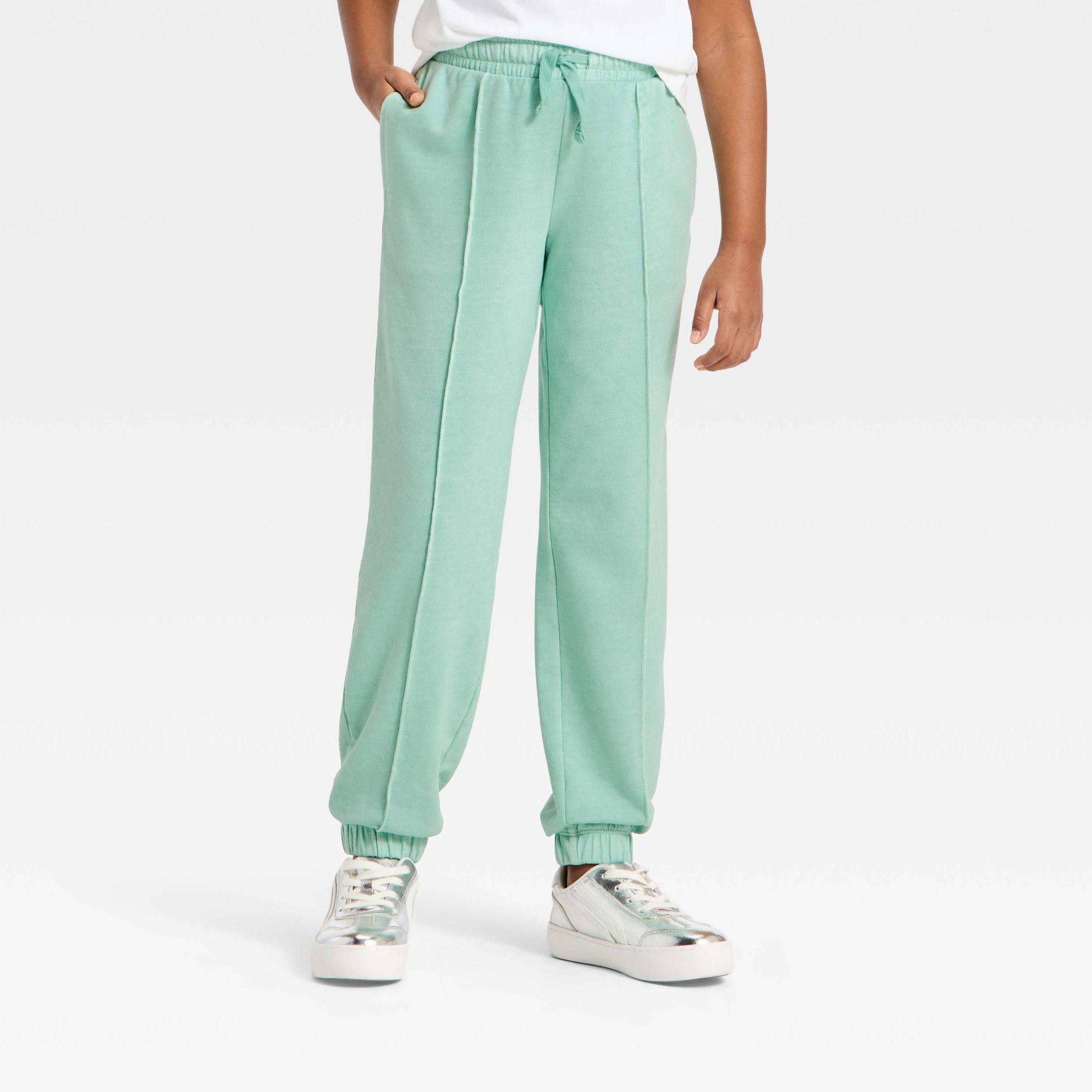 Girls' French Terry Jogger Pants - Cat & Jack™ Mint Green