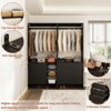 Besiost 54-In Closet System Set with Wood Drawers, Freestanding Closet Organizer with Hanging Rods - 3 of 4