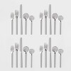 20pc Squared Straight Flatware Set Stainless Steel - Room Essentials™ :  Target