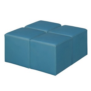 Regency,Jean Square Vinyl Ottoman (Set of 4) - 1 of 3