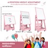 Costway Kids' Standing Art Easel Dry-Erase Board Double Sided Chalkboard - 2 of 4