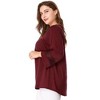 Agnes Orinda Women's Plus Size Plain Cut-Out Gathered Patchwork Long Sleeve T-Shirt - 4 of 4