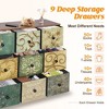 ZACHVO 9-Drawer Baroque florals Fabric Dresser – Water-Resistant Wood Top, Vintage Printed Fronts, 4 Adjustable Feet - 2 of 4