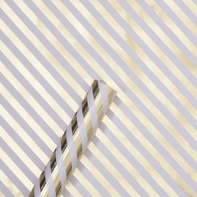 Gold Foil Diagonal Striped Gift Wrapping Paper - Spritz™