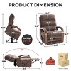 Electric Lift and Recline Chair for Elderly, Chenille Recliner Armchair with Heat and Massage, Wood Armrests and Heavy Duty Motion Mechanism - Koiai - 4 of 4