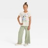 Girls' Bluey Floral Glitter Short Sleeve Graphic T-Shirt - Ivory - 4 of 4