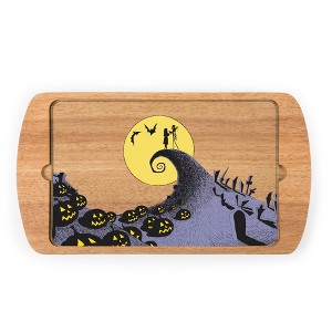 Toscana Disney Nightmare Before Christmas Jack and Sally Billboard Glass Top Serving Tray - 1 of 4