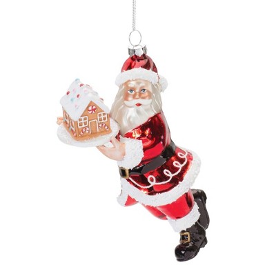 Melrose Gingerbread Santa Ornament (Set of 6)
