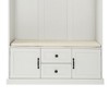 Hall Tree with 3 Hooks , Coat Hanger, Entryway Bench, Storage Bench, 3-in-1 Design, 47.2INCH, for Entrance, Hallway (White) - 3 of 4