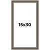 PosterPalooza | Panoramic Weathered Black Picture Frame - UV Acrylic, Foam Board Backing, Hanging Hardware - 2 of 4