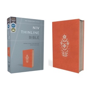 Niv, Thinline Bible, Leathersoft, Coral, Zippered, Red Letter, Comfort Print - by  Zondervan (Leather Bound) - 1 of 1
