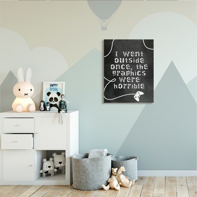 Gray Abstract Gamer Quote Canvas Wall Art, 30 x 40