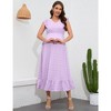 Maternity Dress Summer Ruffle Cap Sleeveless V Neck Maxi Dress Baby Shower Photoshoot - 4 of 4