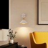 DORESshop 9 in. Cone Shade White /Black Metal Sconce Lighting with Bulbs (2-Pack), Wall Mounted Lamp for Living Room, Bedroom, or Hallway - 4 of 4