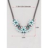Alilang Gold Tone Multicolor Enamel Floral Statement Necklace with Pearl and Crystal Accents - 4 of 4