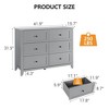 Jojoka 6 Drawer Dresser for Small Spaces, Slim Modern Bedroom Dresser - 3 of 4