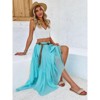 Imily Bela Womens Summer Boho Maxi Skirt Casual Asymmetric High-Low Hem Flowy Bohemia Long Skirt - 4 of 4