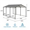 10×15 FT Heavy-Duty Metal Carport with Galvanized Steel Roof And Frame,Outdoor Car Shelter Garage Canopy-Maison Boucle - 3 of 4