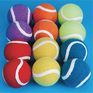 S&S Worldwide Spectrum Tennis Balls, Rainbow, Pk12 - 1 of 1
