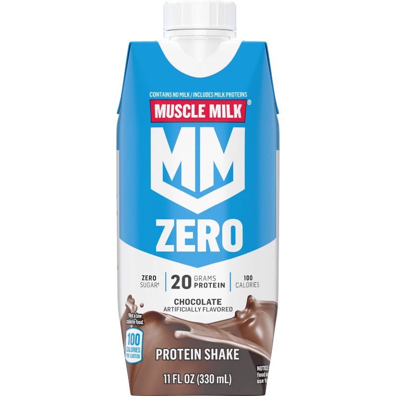 Muscle Milk Genuine Zero Sugar Protein Shake - Chocolate - 11 fl oz/4pk, 3 of 6