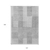 Silver Gray And Ivory Striped Washable Indoor Outdoor Area Rug - 3 of 4