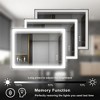 Maxax Modern Space Aluminum Framed Led Lighted Dimmable Anti-Fog Tempered Glass Bathroom / Vanity Mirror - 2 of 3