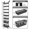 Smart Design 8-Tier Over The Door Hanging Pantry Organizer with 6 full Baskets and 2 Deep Baskets Black: Steel Kitchen Storage, 77" Height - 4 of 4