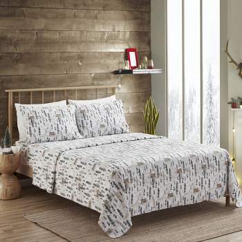 Printed Pattern Extra Deep Pocket Flannel Sheet Set by Sweet Home Collection™