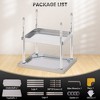 Stainless Steel Table, Heavy Duty Worktable with Adjustable Undershelf and Locking Casters, 2 Tier Metal Prep Table for Kitchen, Restaurant, Garage - 3 of 4