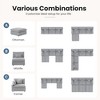83" Cloud Couch Sectional for Living Room, Down Filled Modular Couch,L Shaped Sofas with Ottoman,Convertible Couch,Covers Washable&Replaceable,Gray - 4 of 4