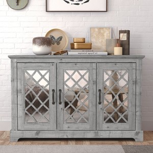 Galano Millicent Wood 45.7 in. 3 Door Wide Sideboard with Adjustable Shelves - 1 of 4