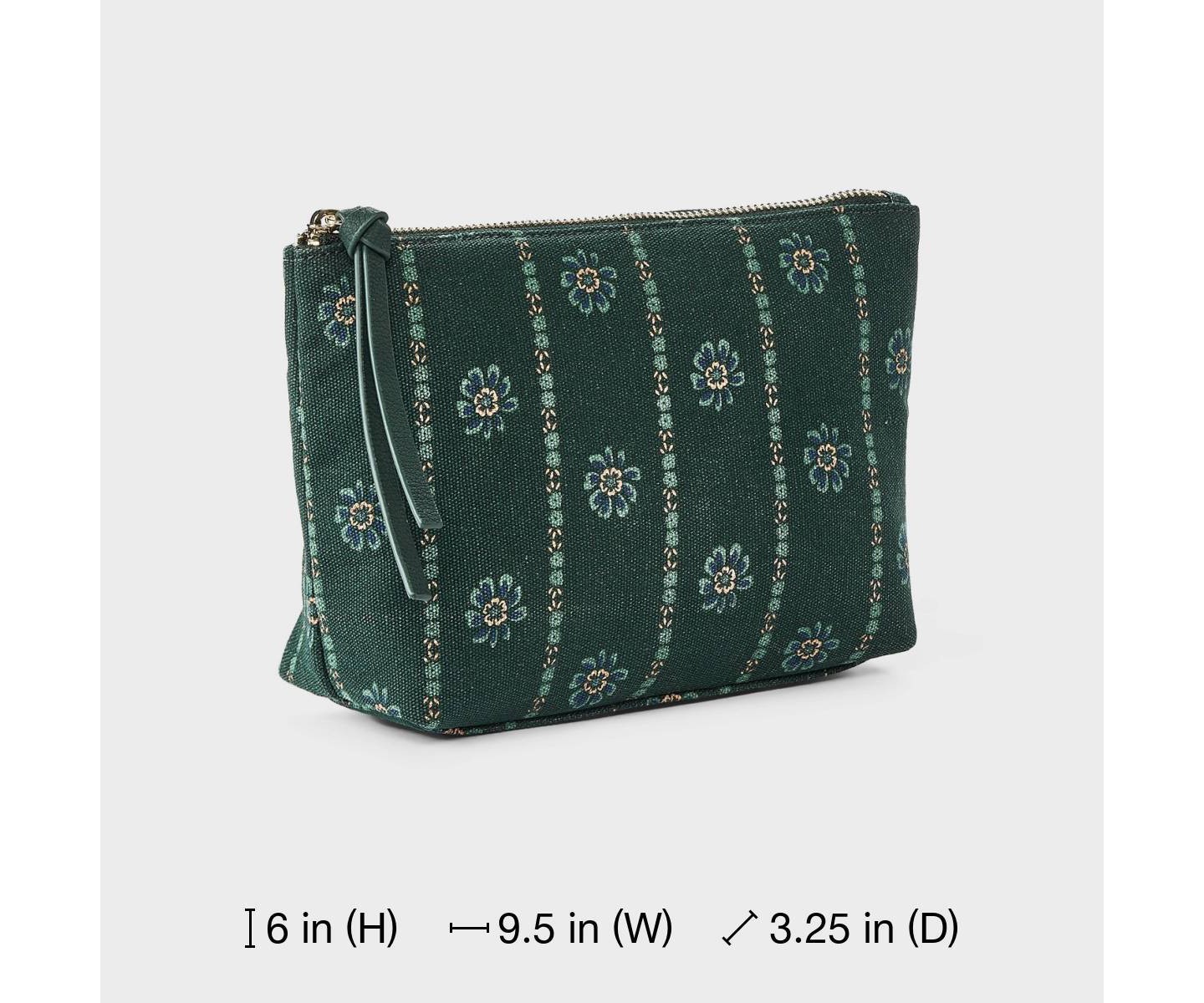 Сумка Universal Thread Canvas Floral Zip Travel Pouch, цвет: С принтом — фото 5