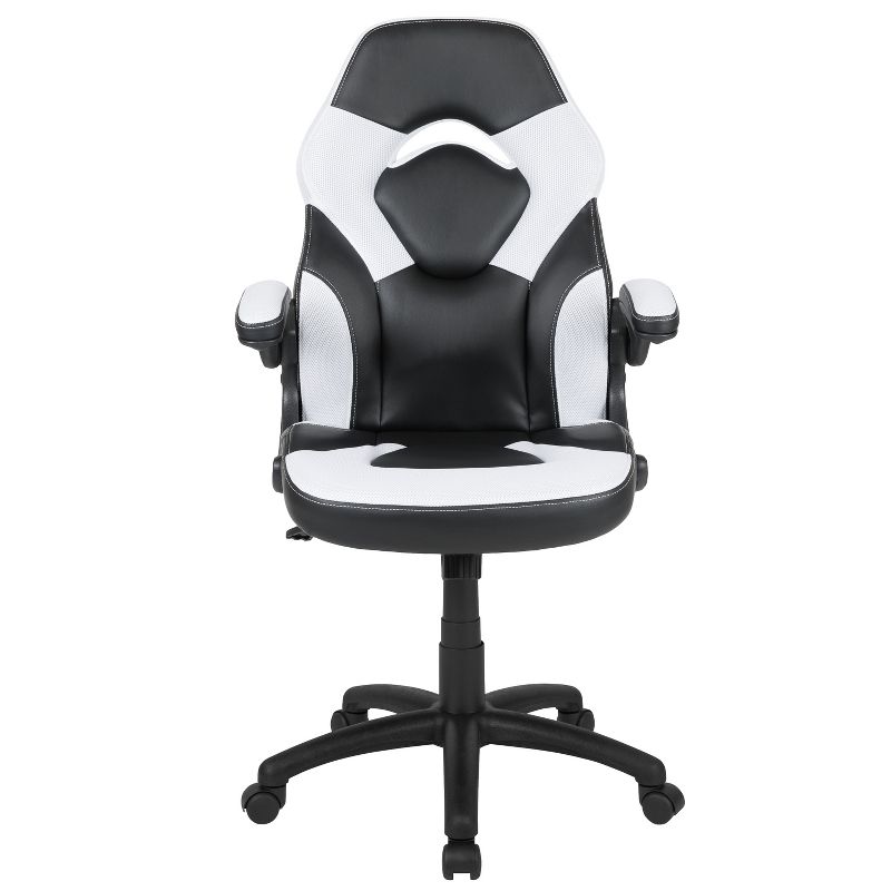 Flash Furniture X10 Gaming Chair Racing Office Ergonomic Computer PC Adjustable Swivel Chair with Flip-up Arms, 4 of 15