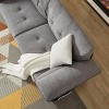 TYBOATLE 87" Mid-Century Modern Sofa with USB Charger & Side Pocket, Comfy Tufted 2/3 Seater Couch for Living Room, Apartment, Office (Dark Grey) - 3 of 4
