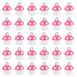 Unique Bargains Beautiful Designer DIY Jewelry Making Mushroom Pendants 30 Pcs - 1 of 4