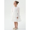 2Bunnies Girls' Organza Long Sleeve Tiered Babydoll Skater Dress - 4 of 4