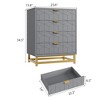4-Drawer Dresser w/Gold-Tone Metal Handles - Bedroom Storage Organizer for Entryway - 3 of 4
